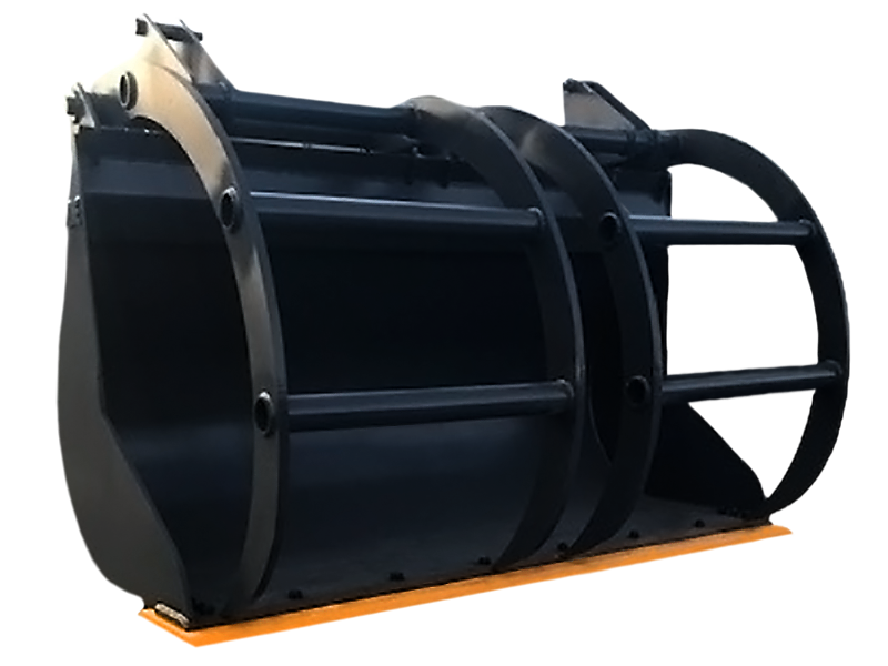 BucketSkdStr 4YD108in Wide Open Side HD 42in Hyd Top Clamps01 800px