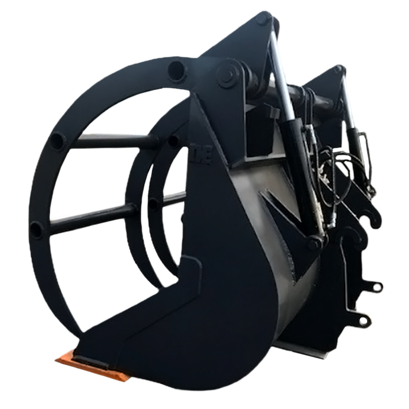 BucketSkdStr 4YD108in Wide Open Side HD 42in Hyd Top Clamps03 800px