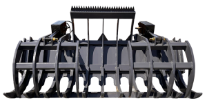 RakeLdr Custom 10ft Loader Rake 2in Tines 36in Wide Hyd Top Clamps With Cutting Edge 01 800px 300x150