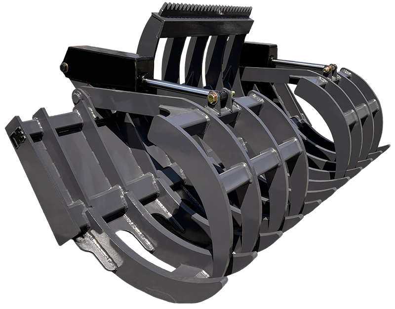RakeLdr Custom 10ft Loader Rake 2in Tines 36in Wide Hyd Top Clamps With Cutting Edge 02 750px