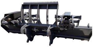 RakeLdr Custom 10ft Loader Rake 2in Tines 36in Wide Hyd Top Clamps With Cutting Edge 03 800px 300x152