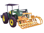 RakeLdr Tractor Skid Steer 78in Hyd Loader Rake01 750px 150x113