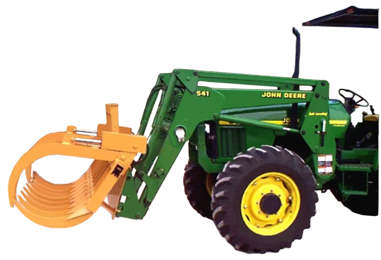 RakeLdr Tractor Skid Steer 78in Hyd Loader Rake02 750px